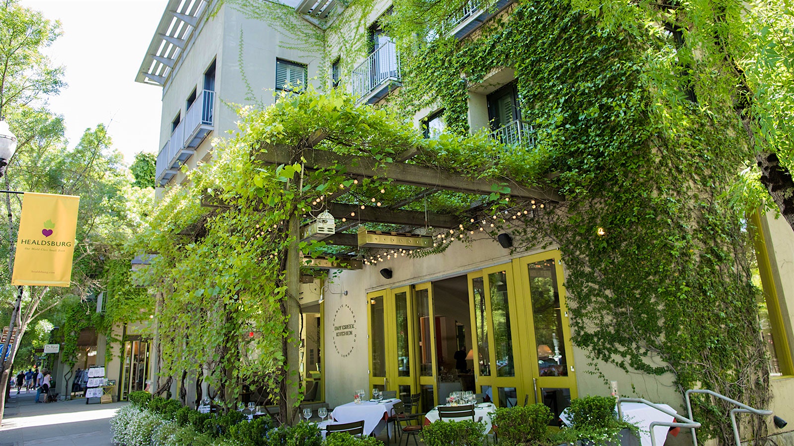 The outdoor patio area at Dry Creek Kitchen